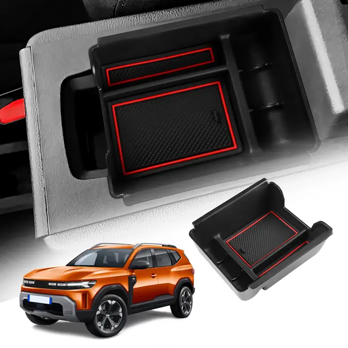 Pour Dacia Duster 3 2024 2025 2026 Console centrale de voiture accoudoir boîte de rangement organisateur Auto