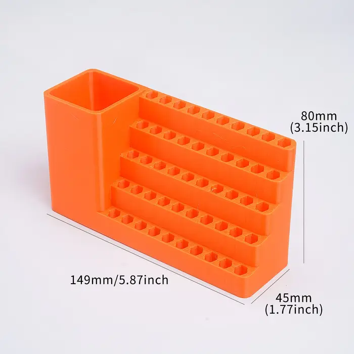 Boîte de rangement pour embouts de tournevis hexagonaux à 50 trous, support pour embouts de visseuse