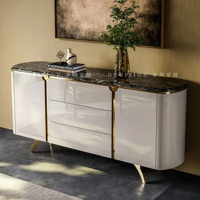 Meubles de salon de luxe en bois : armoires