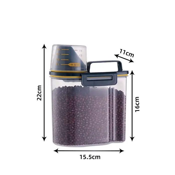 Seau de stockage de nourriture pour chien de 1.5kg/2kg, récipient de stockage scellé pour aliments p