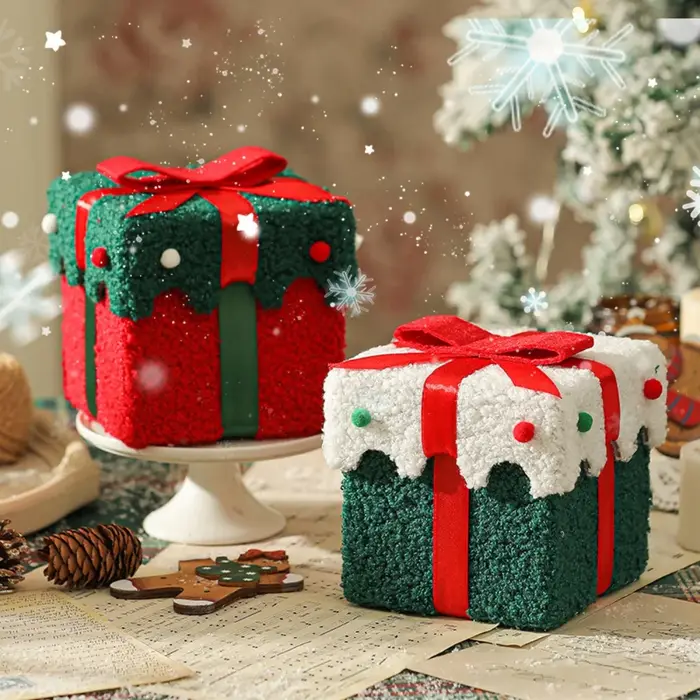 Boîtes cadeaux de noël avec nœud