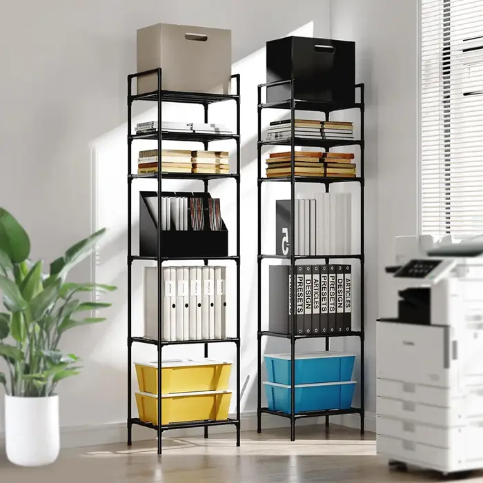 Étagère de rangement en métal à 6 niveaux