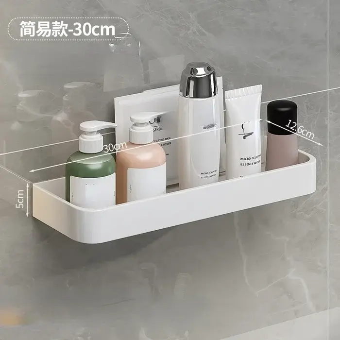Étagère de rangement murale en aluminium, étagère d'angle T1, étagères de douche blanches, porte-sha