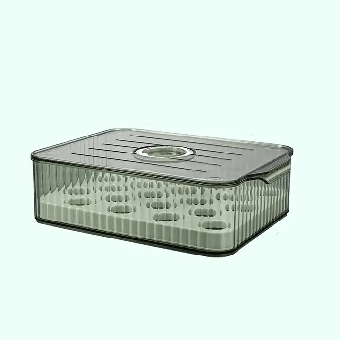 Boîte de rangement pour réfrigérateur de qualité alimentaire, empilable avec couvercle, porte-œufs, 
