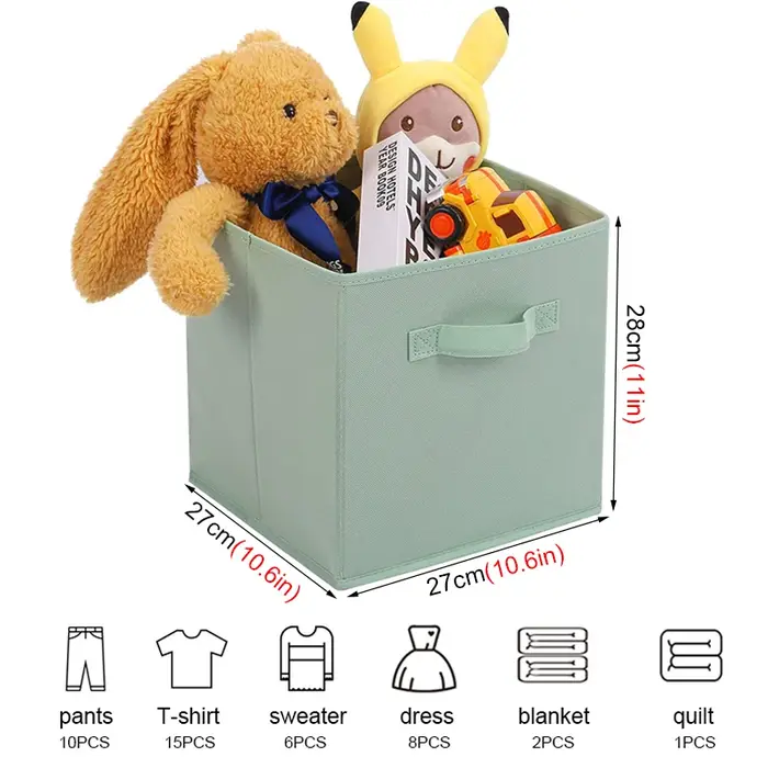 Tiroir de Cubes de rangement en tissu pliable