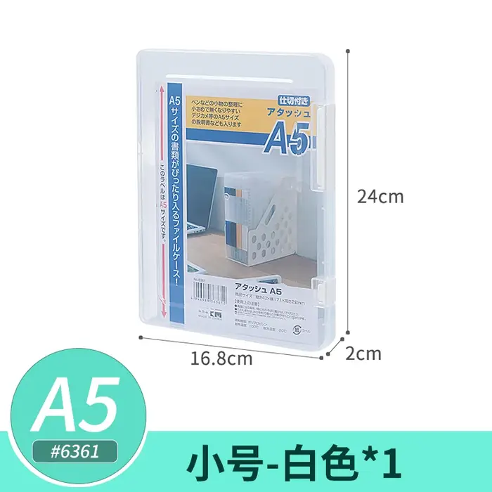 Boîte de rangement en papier transparent, organisateur de stockage de papier de Scrapbook en plastiq