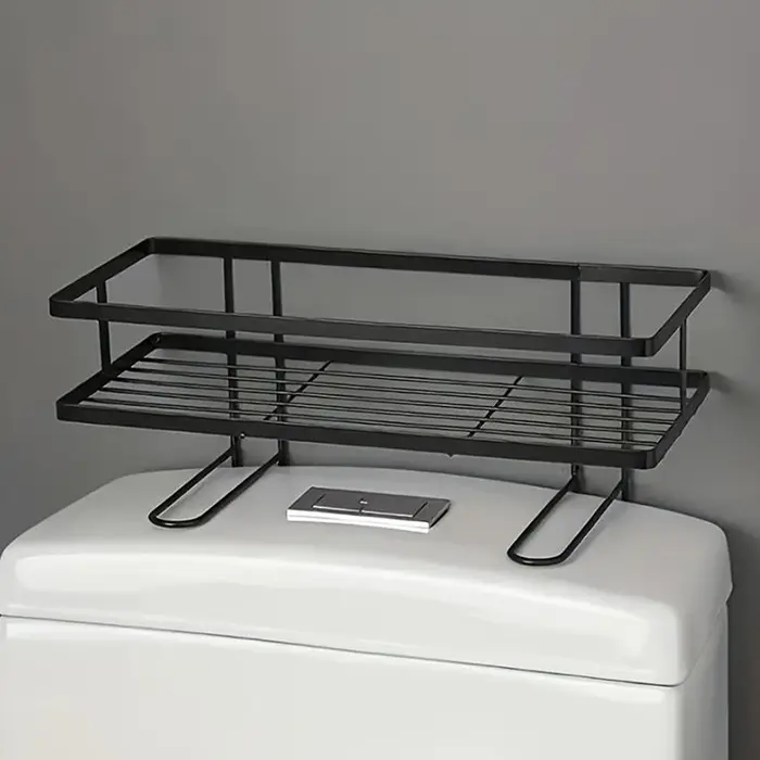 ❄ Étagère de rangement en métal pour au-dessus des toilettes |   Étagère organisatrice à 2 niveaux p