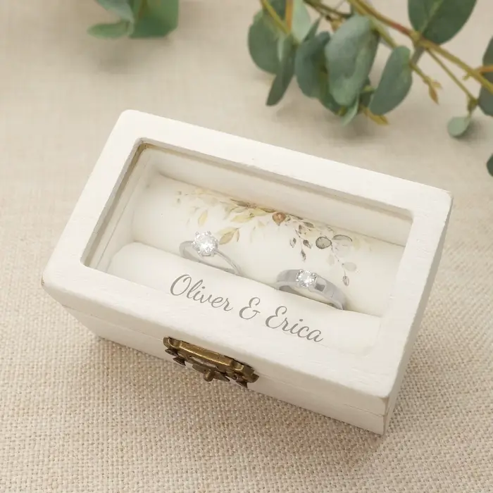 Boîte à bagues de mariage personnalisée
