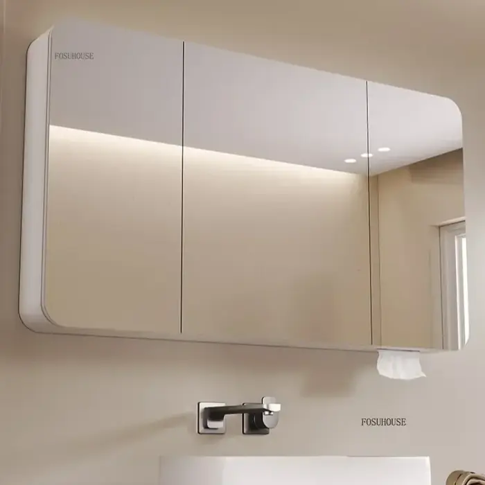 Armoires à miroir de salle de bains intelligentes modernes en forme d'arc meubles de maison armoire