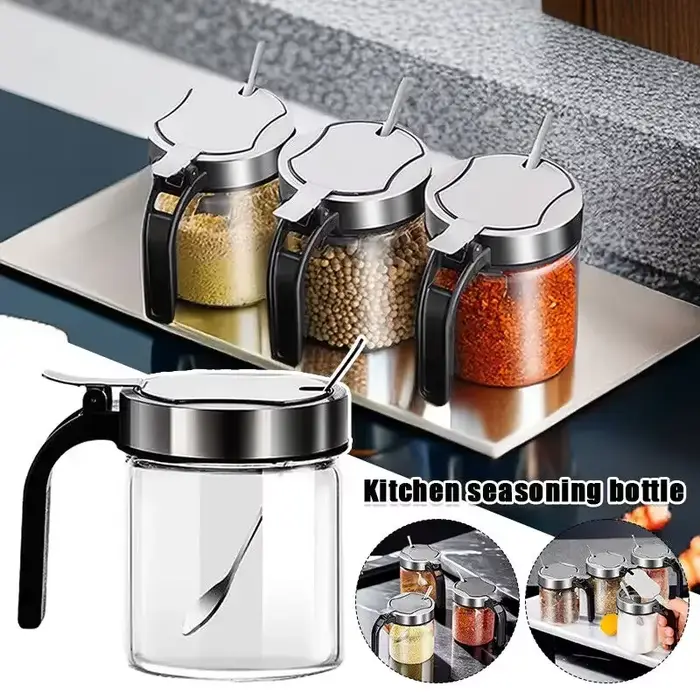 Pot d'assaisonnement en verre pour épices de 300ml
