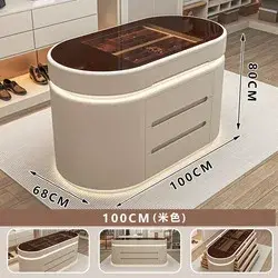 Meuble de chambre à coucher en contreplaqué au design moderne français avec rangement pour bijoux, p