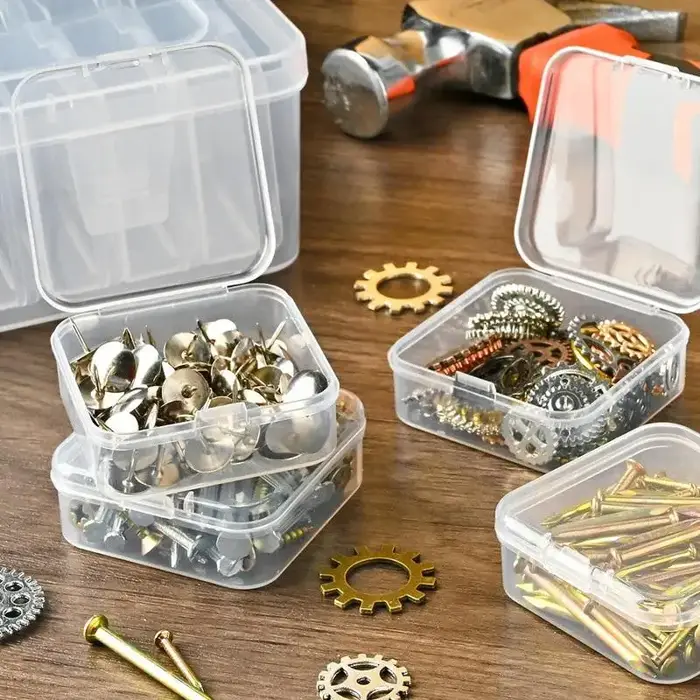 Coffret de rangement transparent compact à 30 grilles : idéal pour les bijoux, les perles et l'organ
