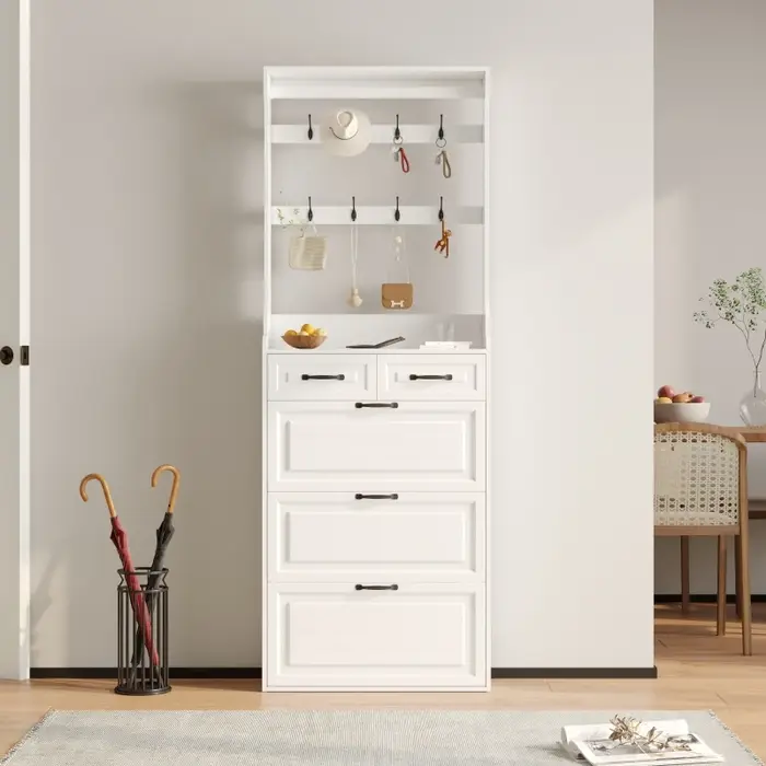 Armoire à chaussures multifonctionnelle de vente chaude. 3 portes 2 tiroirs Big Space. Meuble de sal