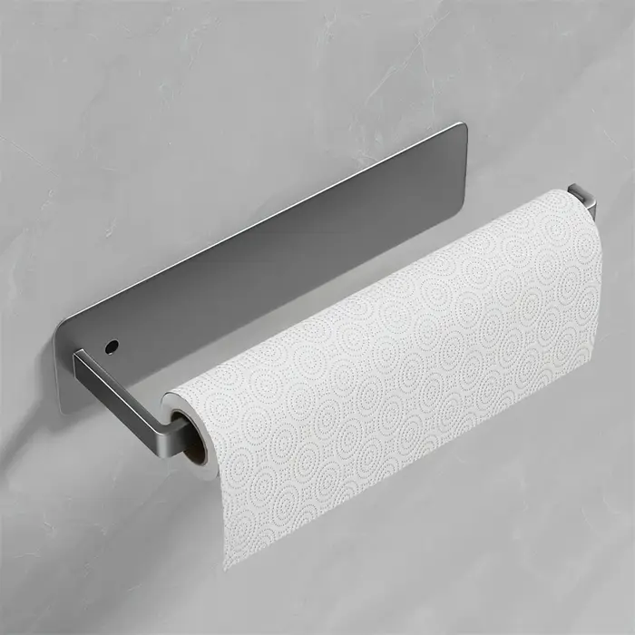 Support de rangement mural en aluminium sans perçage, utilisé pour stocker des accessoires de salle 