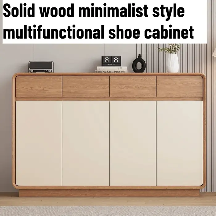 Meuble à chaussures en bois pour salon