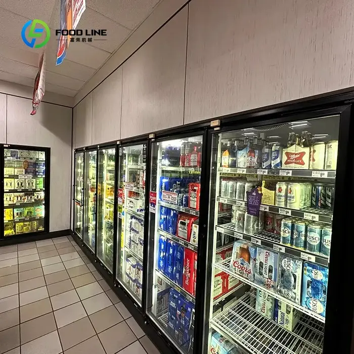 Unité de stockage frigorifique à porte vitrée personnalisée et écoénergétique avec accès arrière sép