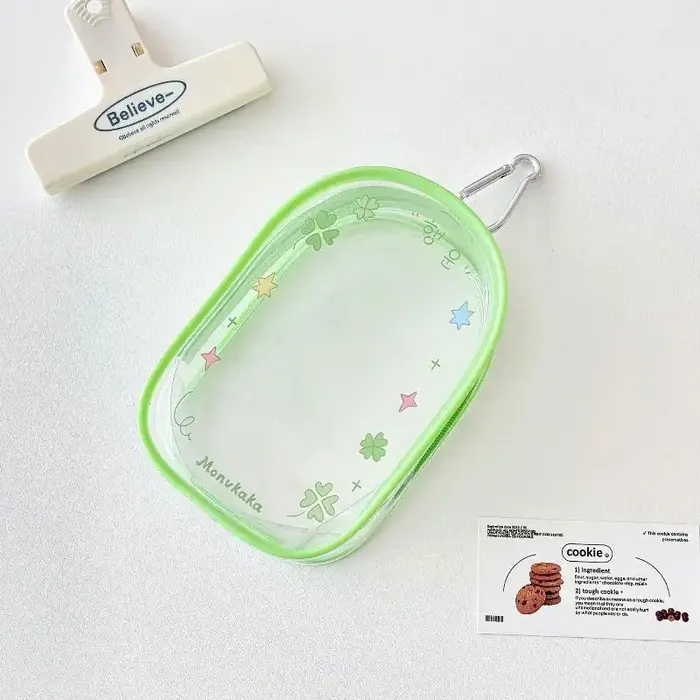 Organisateur de bijoux de dessin animé mignon, boîte de rangement transparente, boîte mystère en PVC