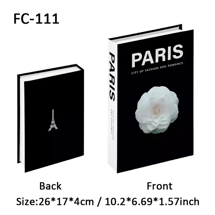 Boîte de rangement de faux livres de luxe, Paris, londres, New York, livres décoratifs, Table basse,