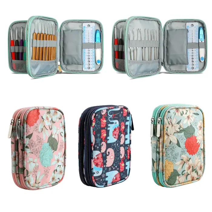 Sac de rangement coloré à double couche pour crayons
