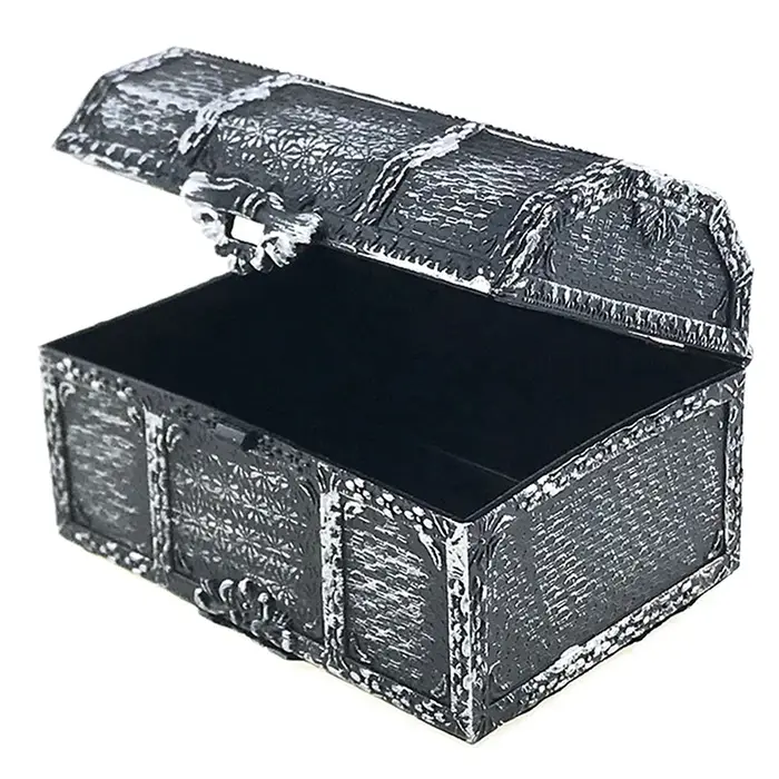Boîte à bijoux rétro en plastique, coffret à bijoux en cristal 7,5, coffret de rangement pour bibelo