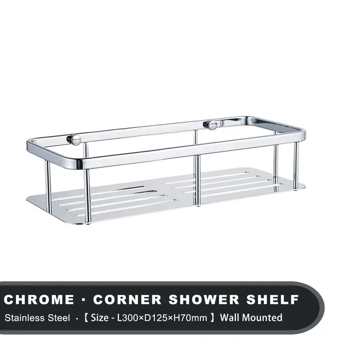 Étagère de rangement en acier inoxydable, organisateur de douche mural, porte-shampooing d'angle T1,