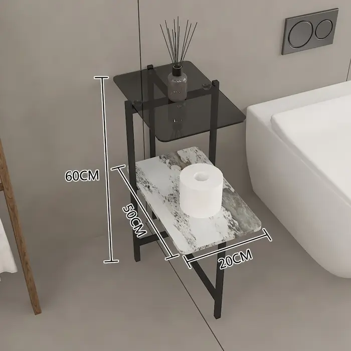 Étagère de rangement de salle de bain étroite, organisateur latéral de toilette, support utilitaire 