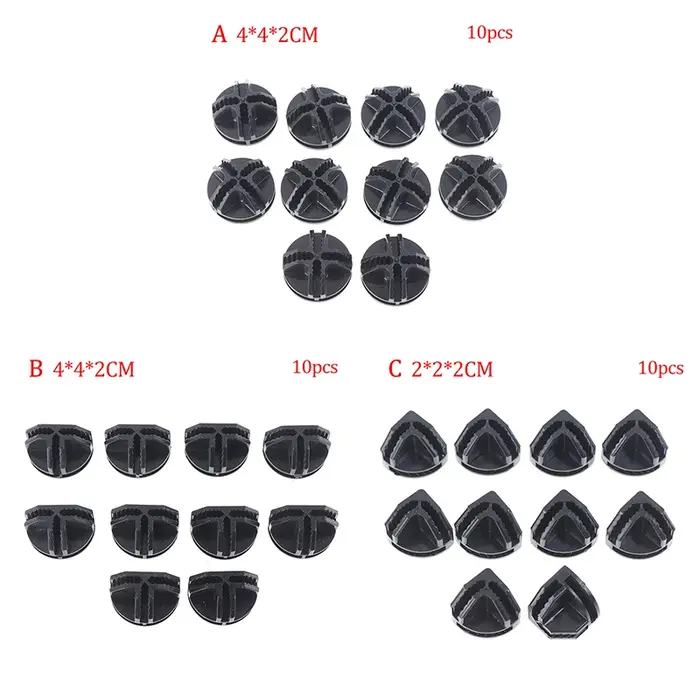 10 pièces fil Cube ABS connecteurs étagères de rangement organisateur modulaire boîte boucle Clip