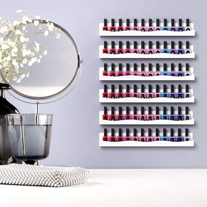 Support mural pour vernis à ongles : 4 étagères Organisateur