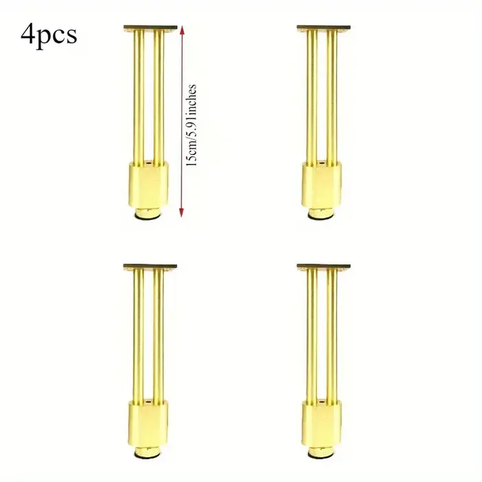 4 pièces Pieds de meuble en métal pour armoire, table, meuble de rangement, canapé, bibliothèque, co