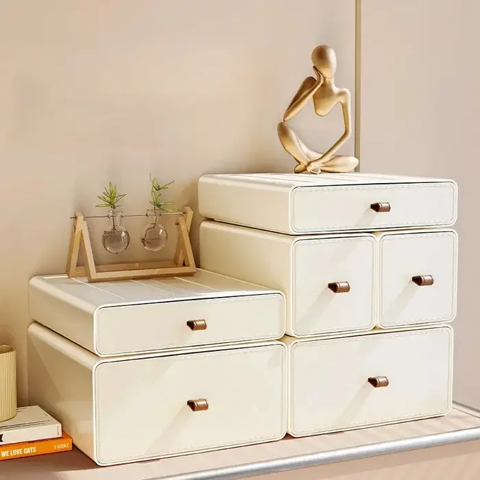 Boîte de rangement de bureau empilable