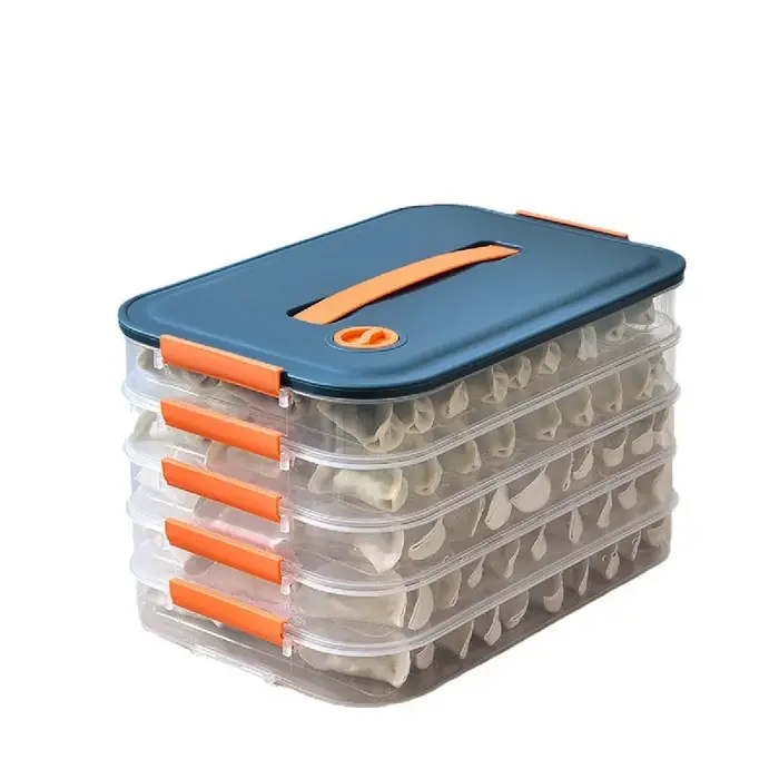 Boîte de rangement pour réfrigérateur à 4 étages, boîte de conservation et de congélation rapide pou