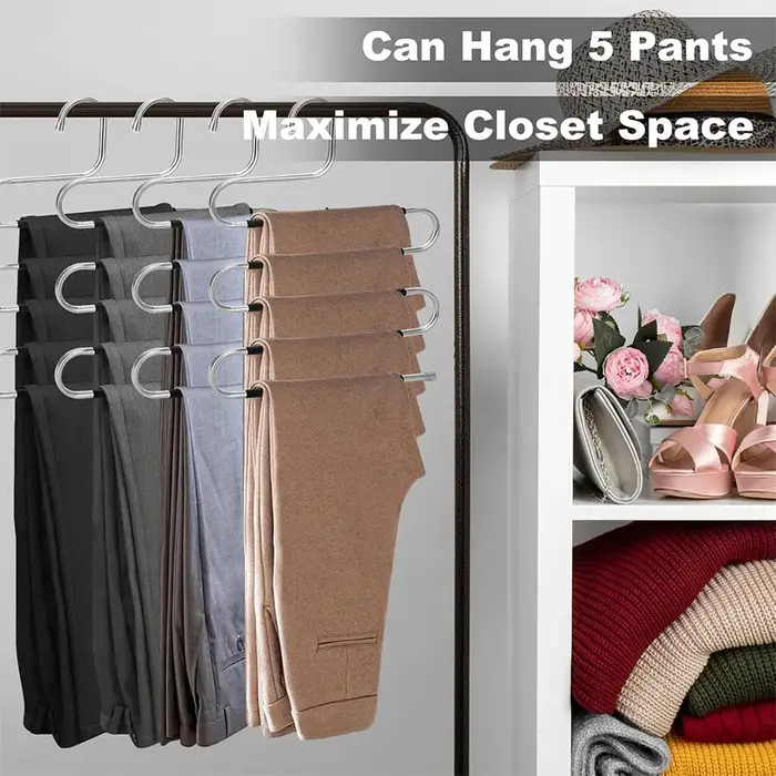 Porte-pantalon en acier inoxydable 1/2/3 pièces