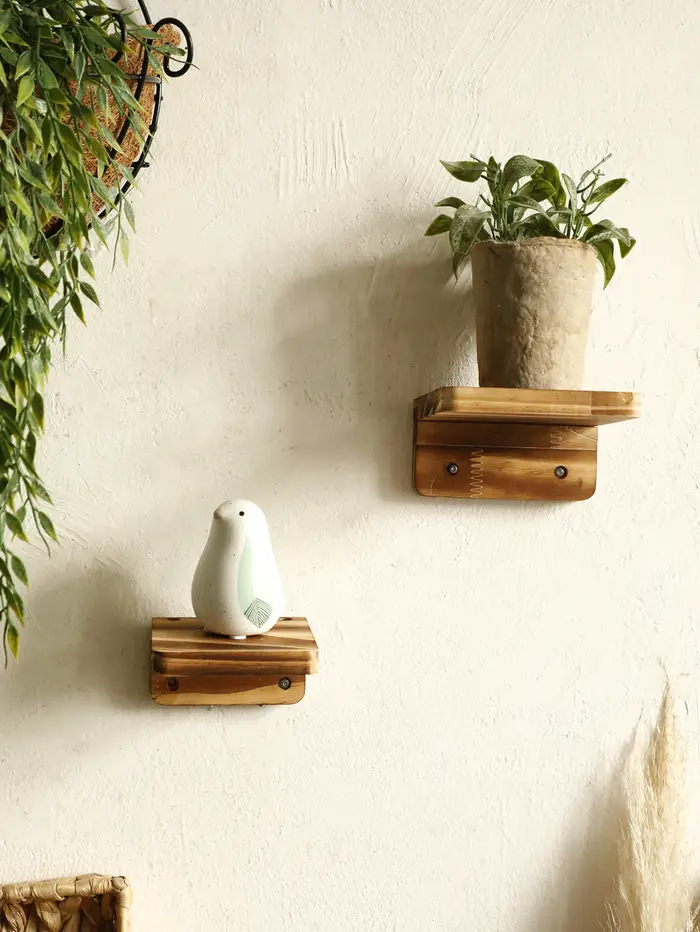 Étagère Murale en Bois Rustique