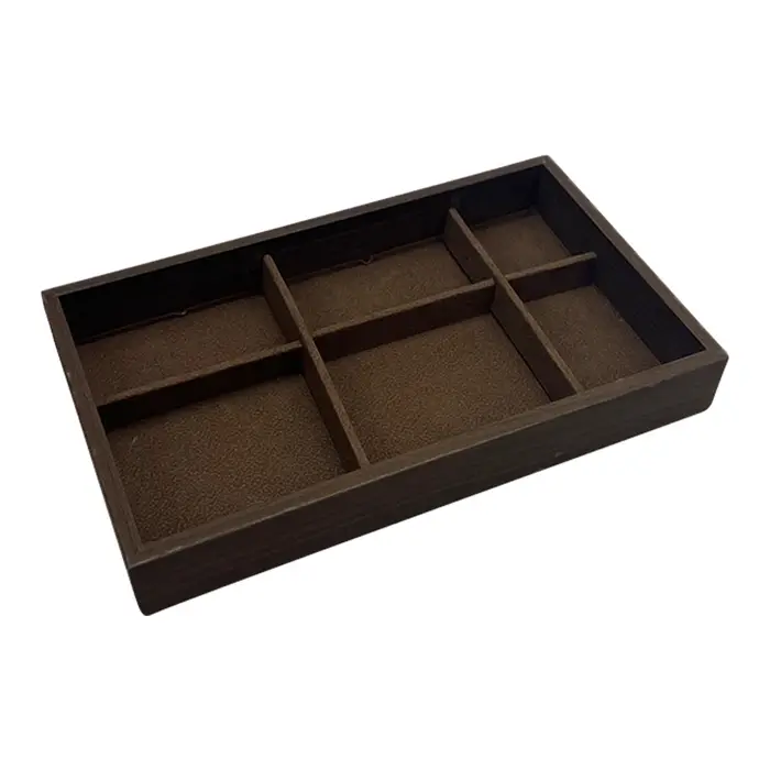 1 boîte à bijoux en bois de noyer, plateau à bijoux, convient pour ranger colliers, bagues, boucles 