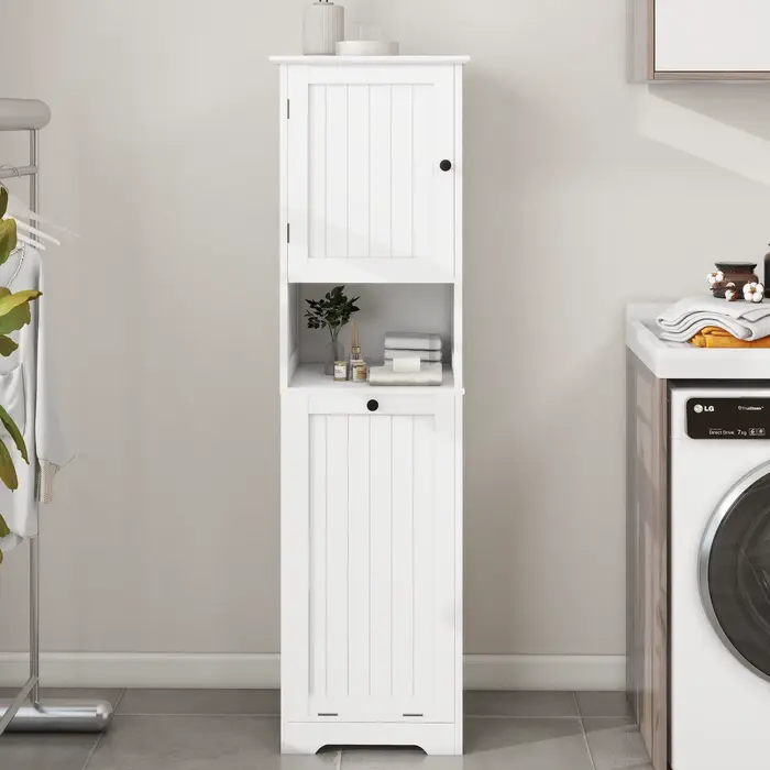 Armoire à linge blanche à une seule cellule, solide et durable, à la mode