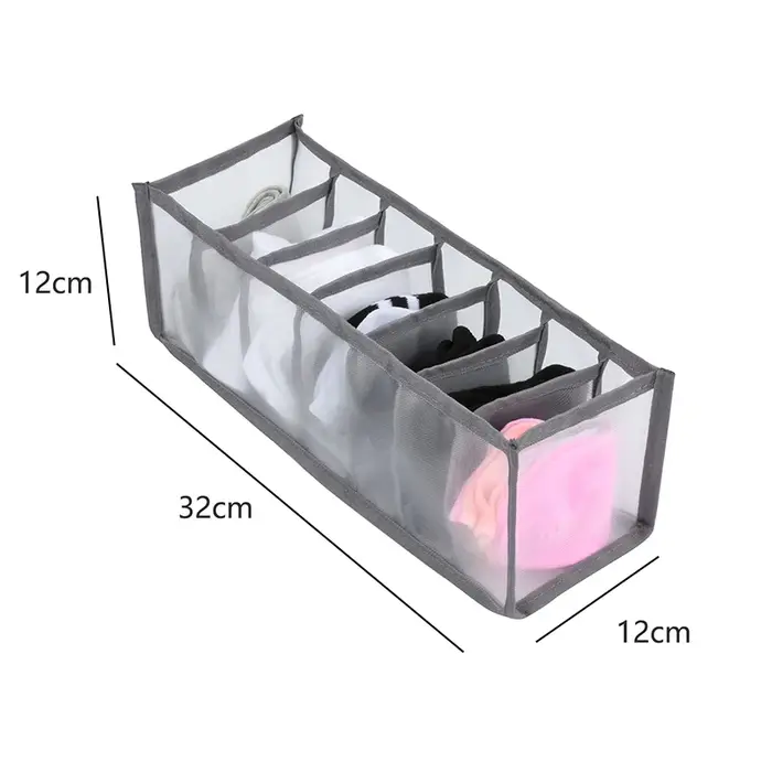 Boîte de rangement de sous-vêtements en tissu, boîte de tri de sous-vêtements, compartiment de chaus