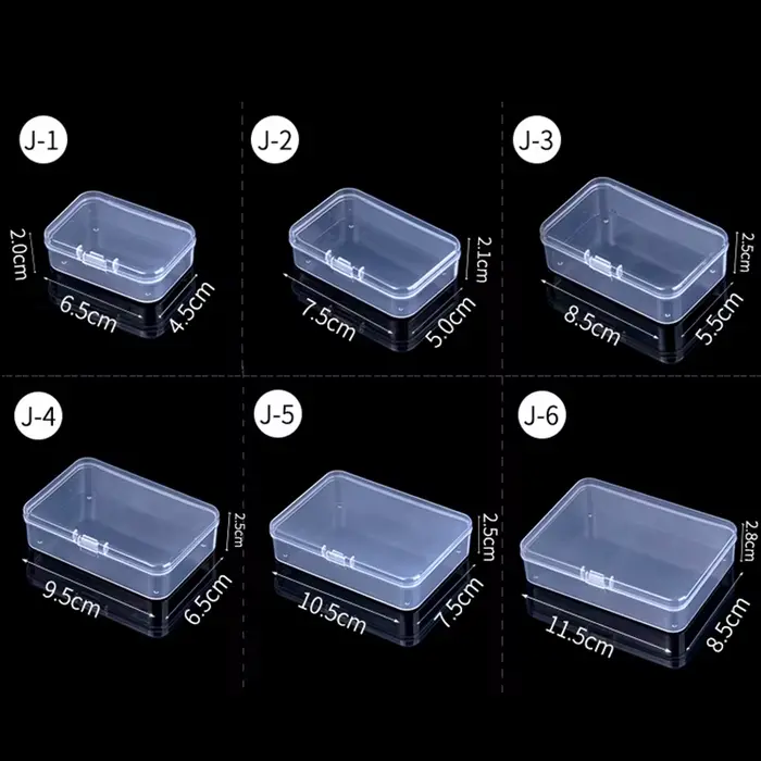 Mini boîtes de rangement rectangulaires en plastique