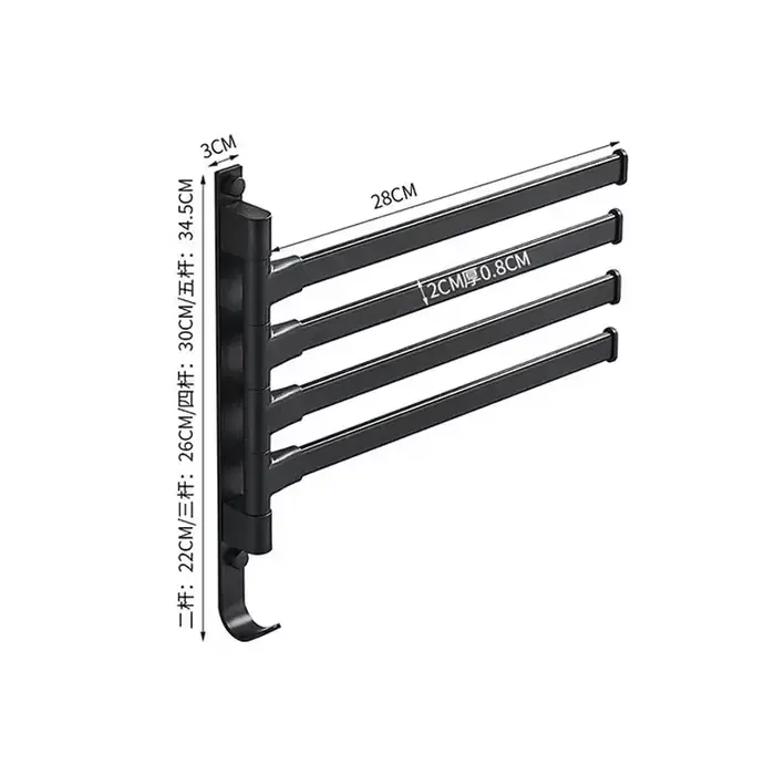 Porte-serviettes rotatif en aluminium