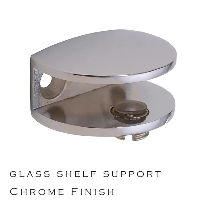 Supports d'étagère en alliage de zinc chromé