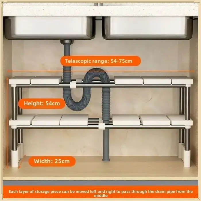 Étagère de rangement extensible et empilable, séparateur de compartiments pour armoire, grille de rangement, organisateur de placard, étagère de rangement domestique pour optimiser l'espace