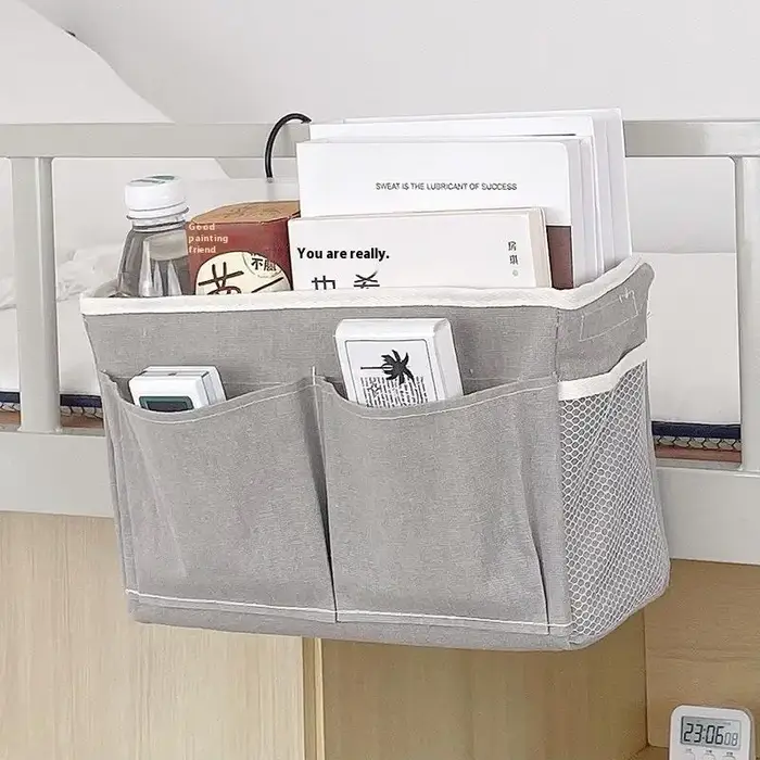 Panier de rangement suspendu, support de chevet avec crochet, étagère de dortoir, support de télécom