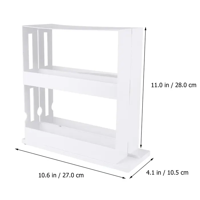 Armoire coulissante de rangement de cuisine à 2 niveaux, organisateur rotatif, pot d'épices, support