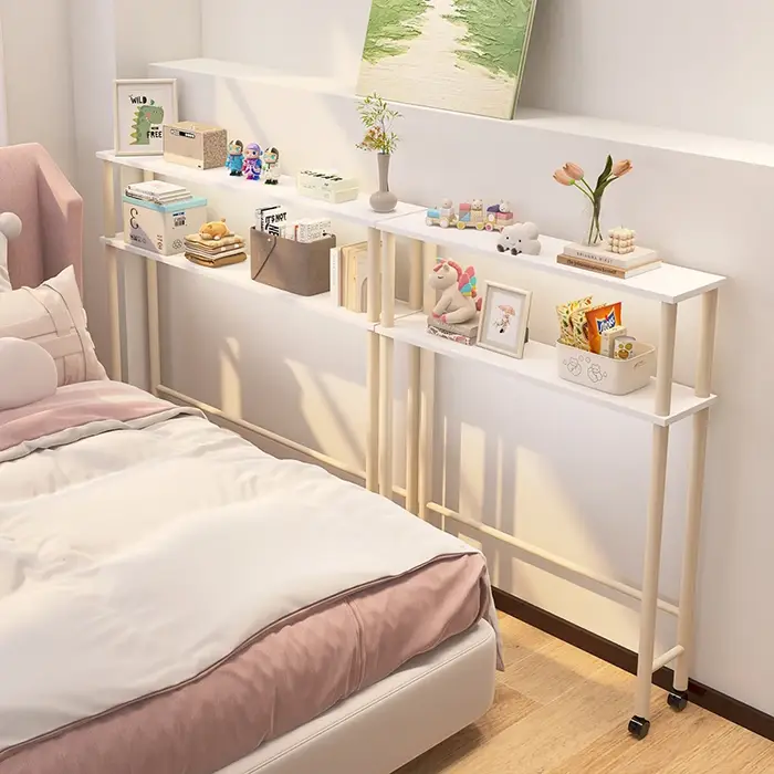 Support de rangement pour espace de chevet étroit, armoire latérale de canapé mince, rangement Compact pour chambre à coucher, organisateur Long d'espace, étagère de chevet compacte