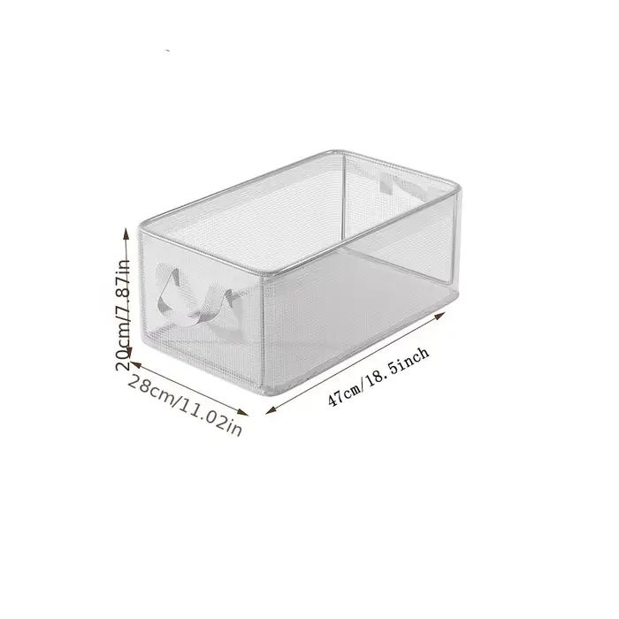 1 boîte de rangement transparente en PVC avec cadre en acier solide