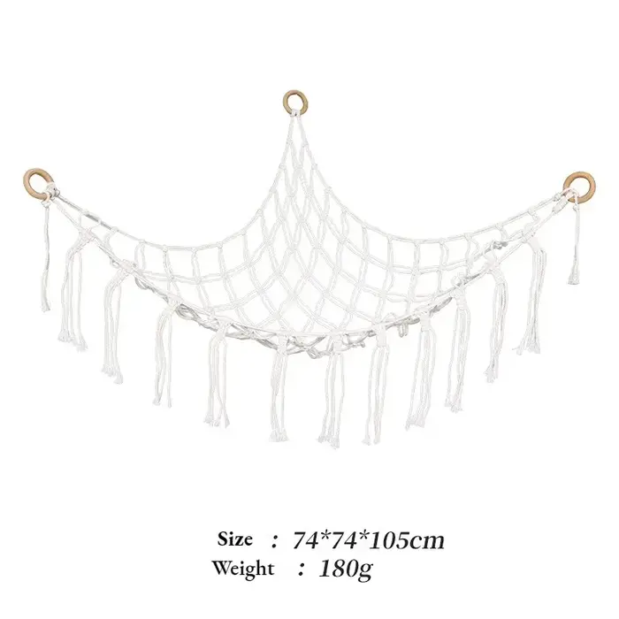 Hamac Net jouets stockage Boho décor chambre d'enfants jouets animaux en peluche jouets hamac Net or