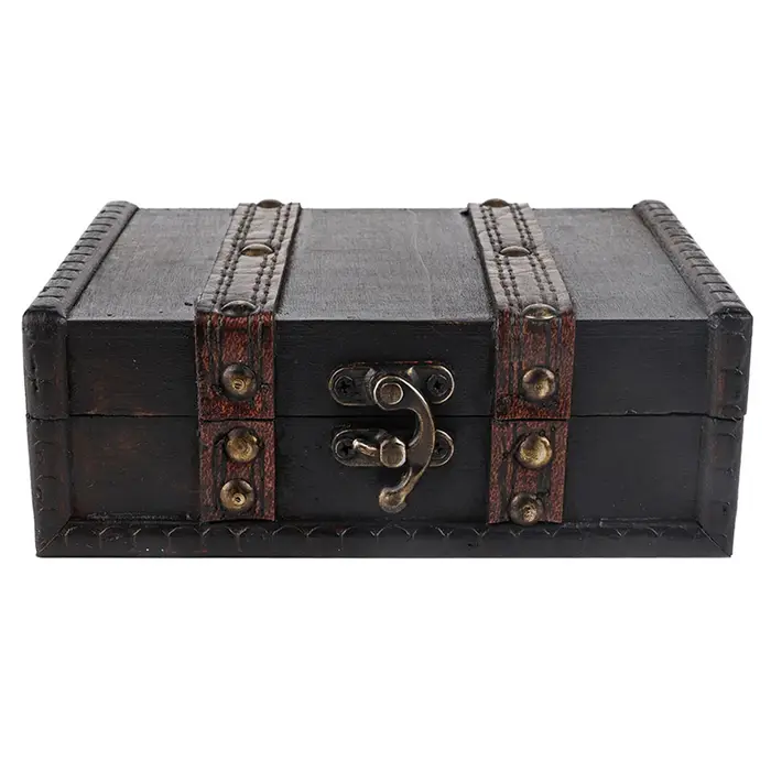 Boîte de rangement en bois vintage pour bijoux, vitrine, coffre de sagesse, ornements de bureau, bra