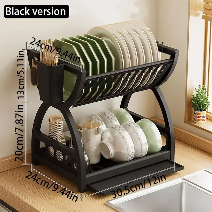 Étagère de rangement pour ustensiles de cuisine, étagère de rangement pour vaisselle à double couche