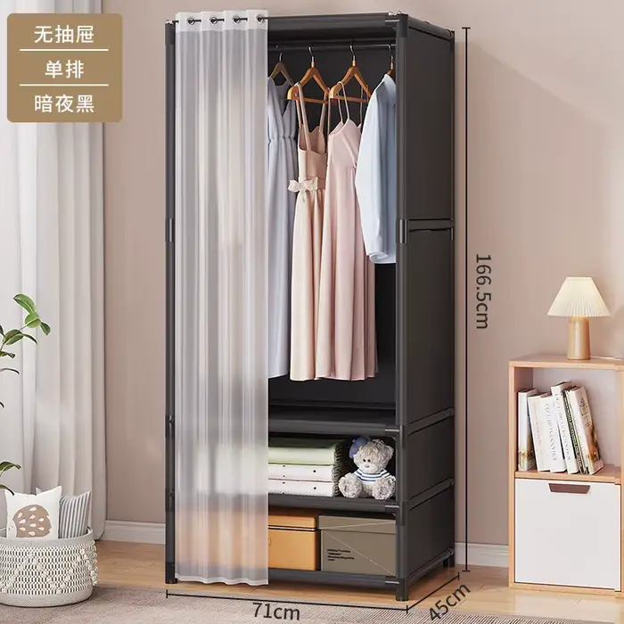 Armoire de Rangement en Tissu pour Chambre à Coucher, Simple et Grande Capacité, Robuste et Durable,