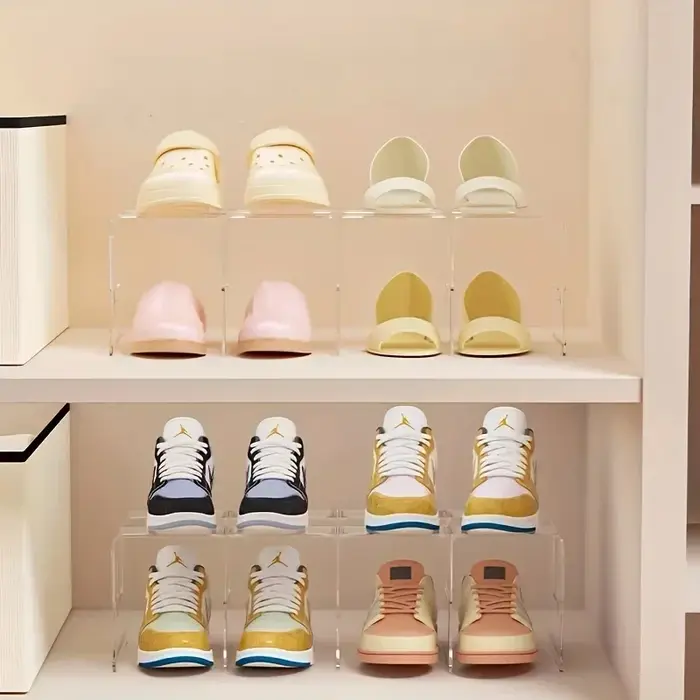 Étagère de rangement pour chaussures à 4 compartiments