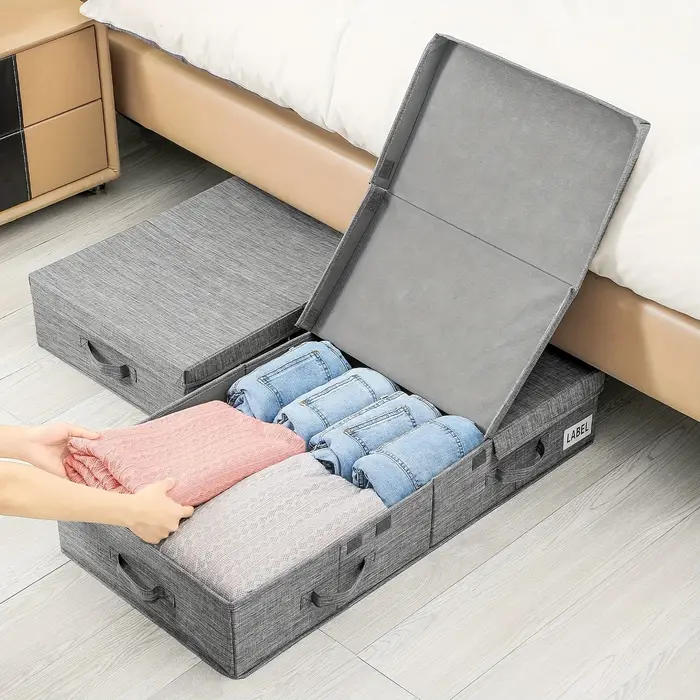 Bac de rangement sous le lit avec couvercles